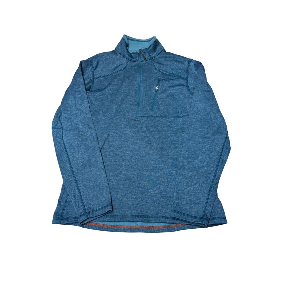 5.11 Tactical Recon Half‎ Zip Pullover Blue Heather Grid Fleece 72045-781 Mens M